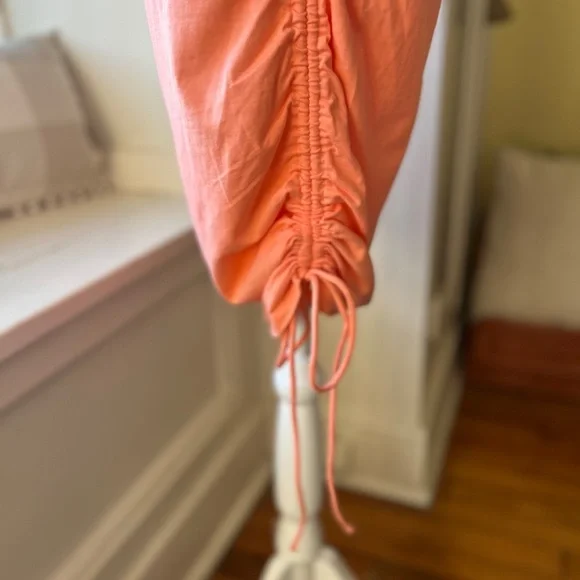 Venus Ruched Peach Dress - Picture 7 of 10